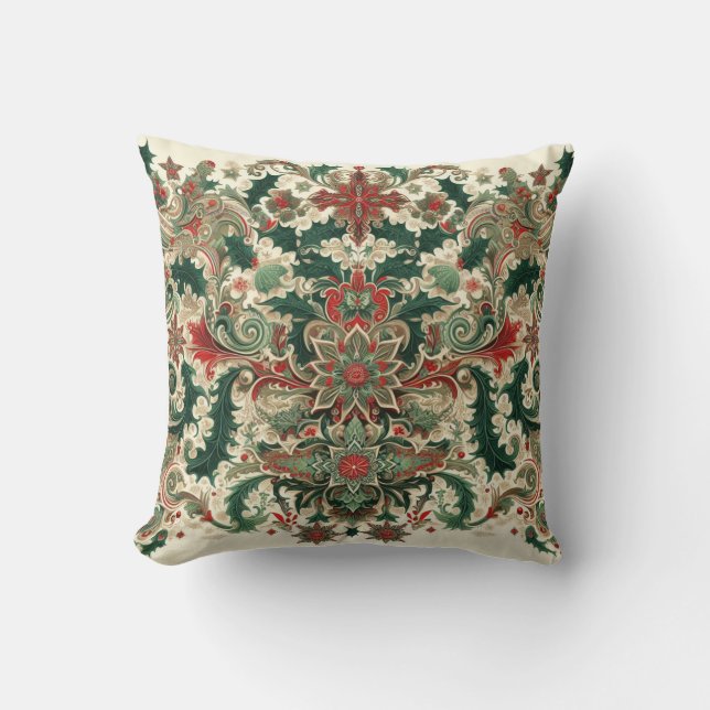 Almofada Vitoriano/Clássico/Natais vintages (Frente)