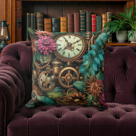 Almofada Vitoriano Steampunk com Flores