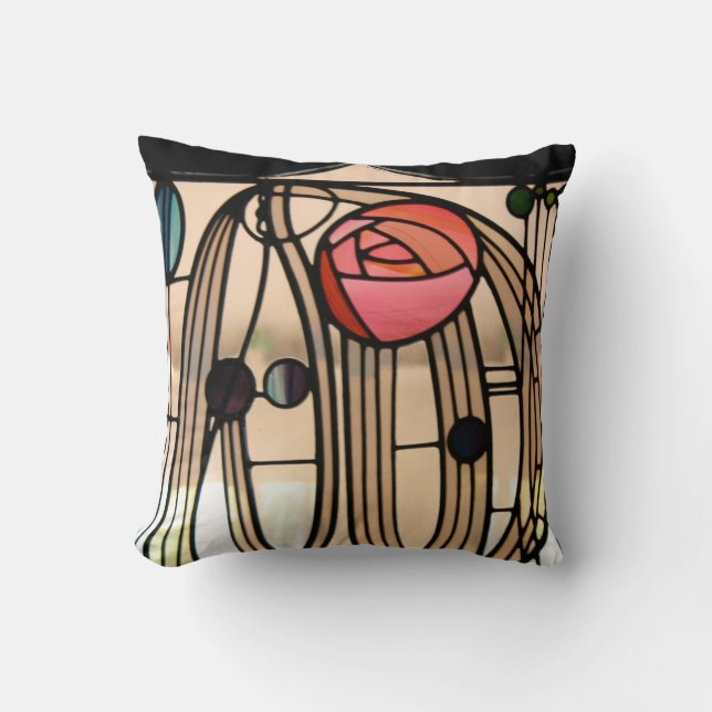 Almofada Vitral, Hill House por Mackintosh (Frente)