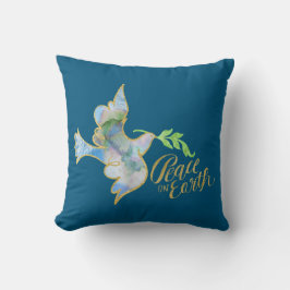 Almofada Viva Dourada Paz na Terra