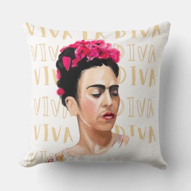 Almofada Viva La Diva Frida Kahlo cushion  (Frente)