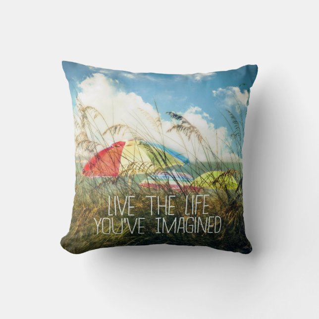 Almofada Vive o travesseiro decorativo da vida (Frente)