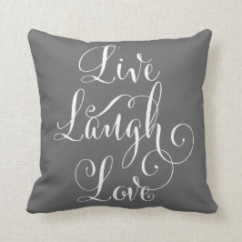 Almofada Vive o travesseiro decorativo do amor do riso -