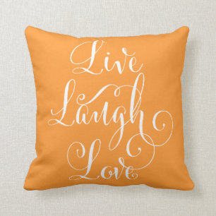 Almofada Vive o travesseiro decorativo do amor do riso -
