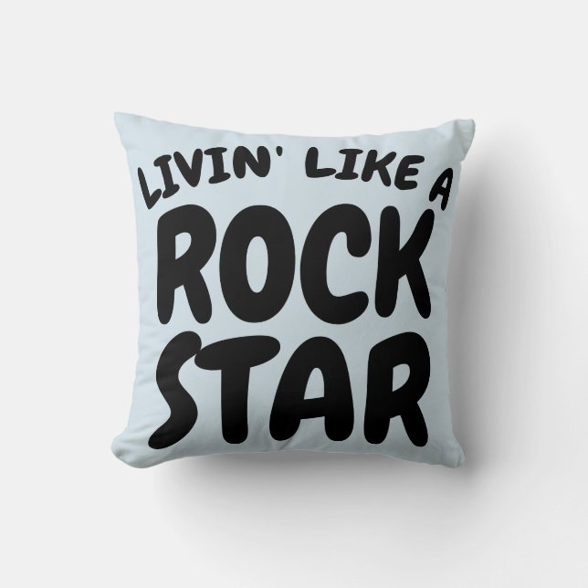 ALMOFADA VIVENDO COMO TRAVESSEIROS ROCK STAR (Frente)
