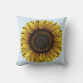 Almofada Vivid Sunflower Botanical Art Design