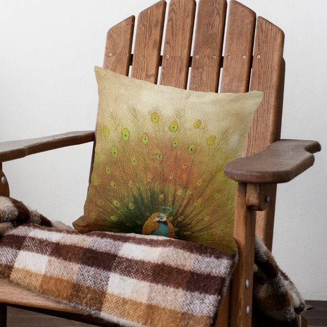 Almofada Vivo ventilador Peacock (Criador carregado)