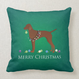 Almofada Vizsla Dog Felry Travesseiro decorativo de Natal