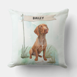 Almofada Vizsla Watercolor Personalized Dog