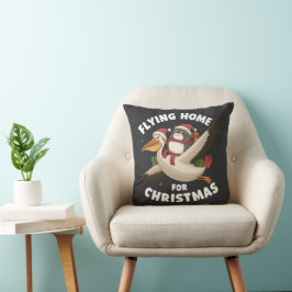 Almofada Voando Para Casa No Natal