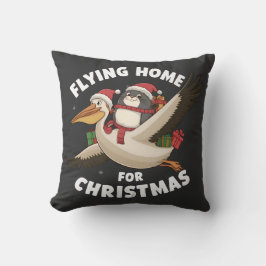 Almofada Voando Para Casa No Natal