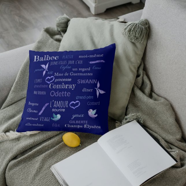 Almofada Vocabulário francês de Proust - quadro (Criador carregado)