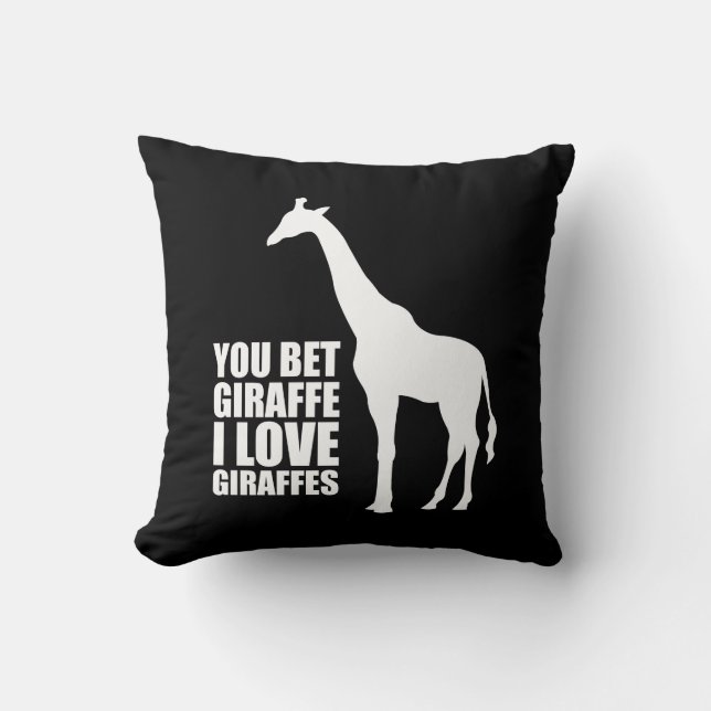 Almofada Você Aposta Girafa Que Eu Amo Girafas (Frente)
