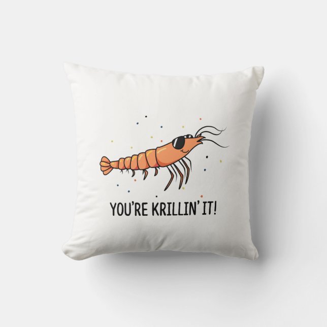Almofada Você é Krillin, é engraçado, Krill Pun (Frente)