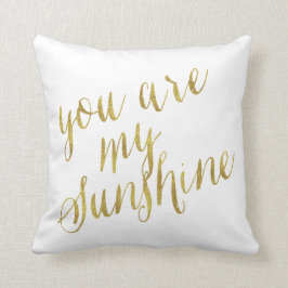 Almofada Você É Minha Citação Sunshine Faux Gold Foil Spare