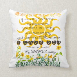 Almofada Você é minha luz do sol