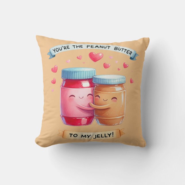 Almofada Você é o amendoim para minha geleia (Frente)