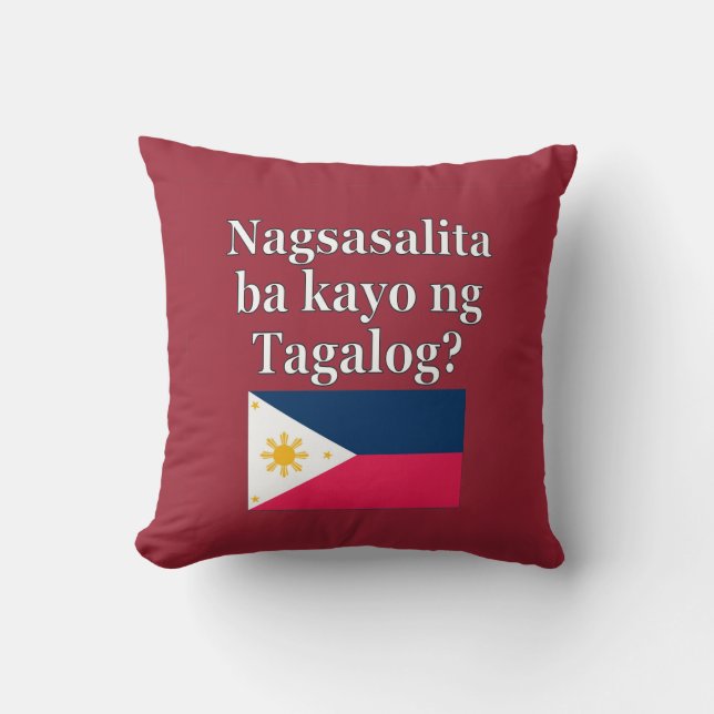 Almofada Você fala Tagalog? no Tagalog. Sinalizador (Frente)