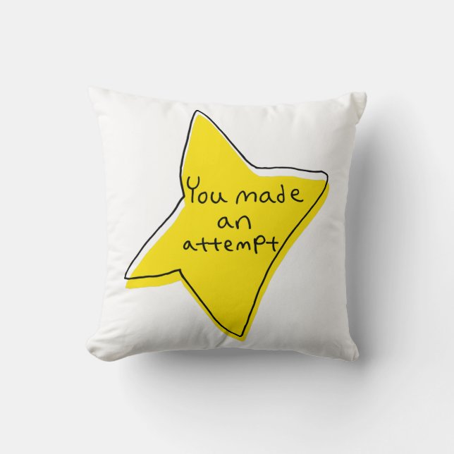 Almofada Você Fez Uma Tentativa - Estrela Amarela (Frente)