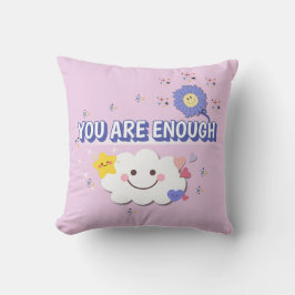 Almofada Você Já É Suficiente - Nuvem Whimical E Travesseir