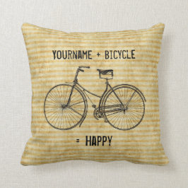 Almofada Você mais a bicicleta iguala o amarelo antigo