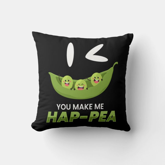 Almofada Você Me Faz Vegetais De Vegan De Hap-Pea (Frente)