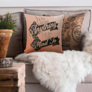 Almofada Você Pode Fazer Qualquer Coisa Citar Terracotta Ro