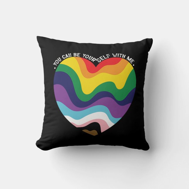Almofada Você Pode Ser Você Mesmo Comigo LGBT Transgênero G (Frente)