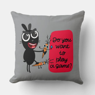 Almofada Você quer jogar um jogo? Travesseiro decorativo Bu