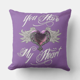 Almofada Você Tem Meu Coração Rosa