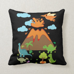 Almofada Volcano e Dino Boys Meninas Engraçadas Dinossauro