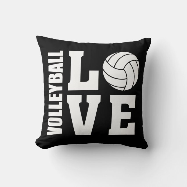 Almofada Voleibol Amor Negro (Frente)