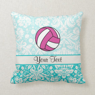 Almofada Voleibol cor-de-rosa; Cor damasco