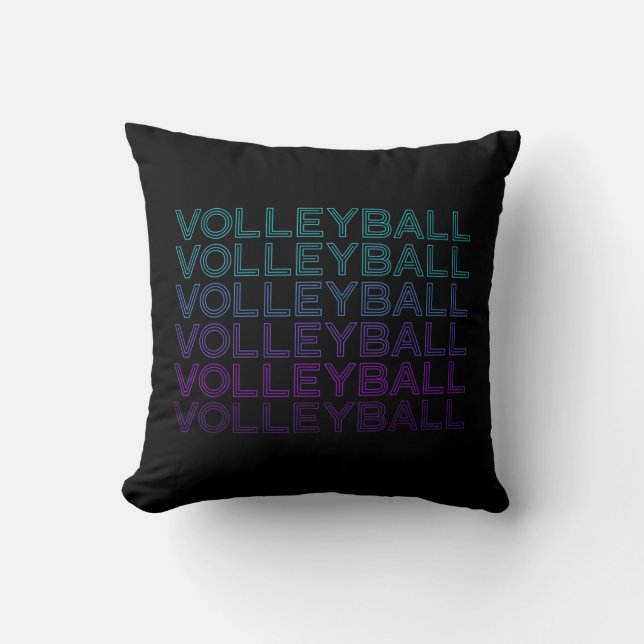 Almofada Volleyball Player Team Coach Trainer Retro  (Frente)
