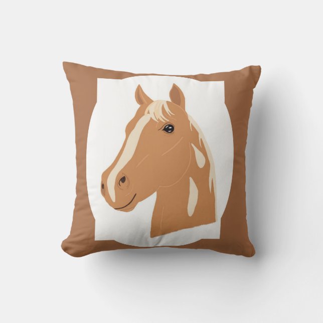 Almofada Voo Vermelho do Cavalo Feliz (Frente)