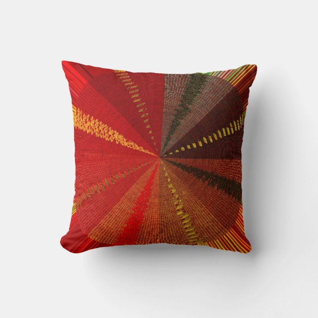 Almofada Vortex espiral alaranjado (Frente)