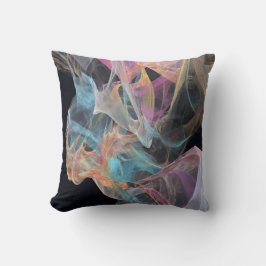 Almofada Vórtice de Fio Iridescente Turquesa Magenta Brilho