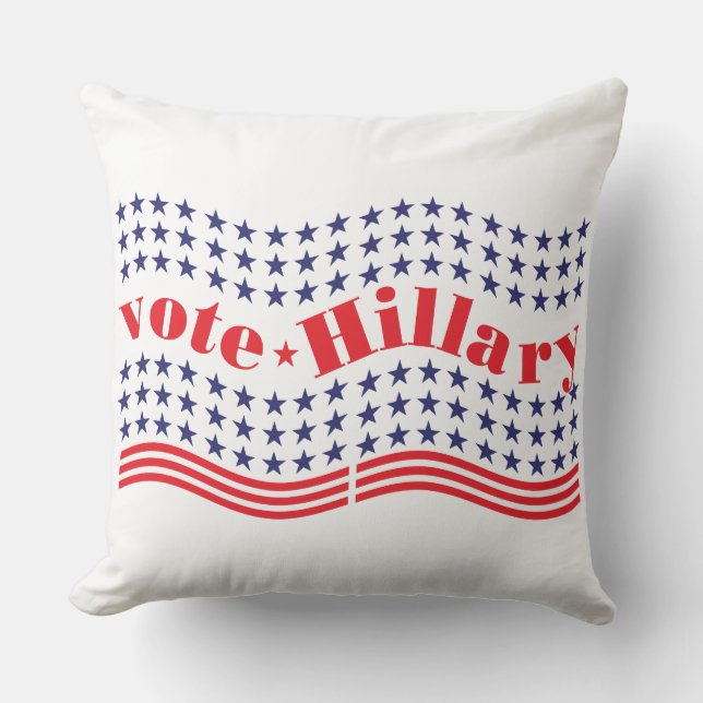Almofada votação na hillary (Frente)