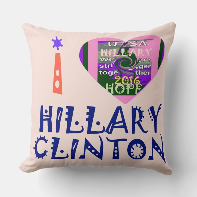 Almofada Votamos 4 Ideias Hillary Gift (Frente)