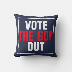 Almofada Votar o GOP Out Red White Blue Político