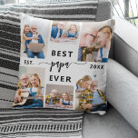 Almofada Vovô Avô Colagem de Fotos<br><div class="desc">Celebrar o vínculo especial entre Papa e seus netos com o Travesseiro decorativo "Vovô Vovô Colagem de Fotos". Este travesseiro decorativo personalizado apresenta uma bela colagem organizada de fotos queridas, capturando momentos preciosos e memórias alegres compartilhadas com seus queridos netos. O título carinhoso "Papa" é exibido com destaque, acrescentando um...</div>