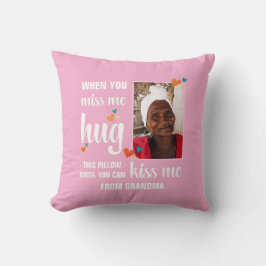 Almofada Vovó Foto quando você sente falta de mim abraçando