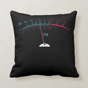 Almofada VU Meter Techno db Bass Music DJ DJ