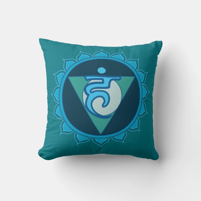 Almofada Vushuddha ou Throat Blue Chakra Cushion (Frente)