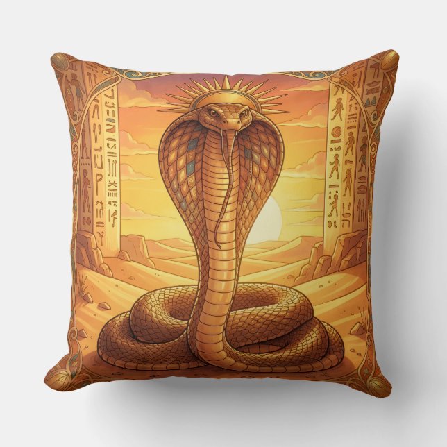 Almofada Wadjet – Egyptian Cobra Goddess´1 (Frente)