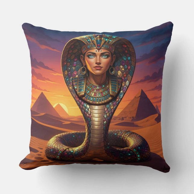 Almofada Wadjet – Egyptian Cobra Goddess´7 (Frente)