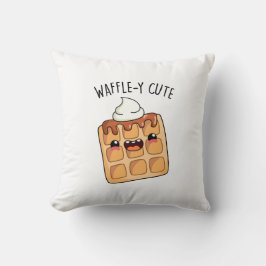 Almofada Waffle y Funny Waffle Pun