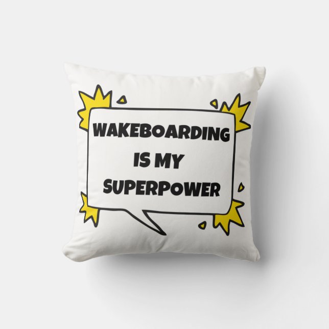 Almofada Wakeboarding is my superpower (Frente)