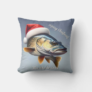 Almofada Walleye Vestindo um Natal