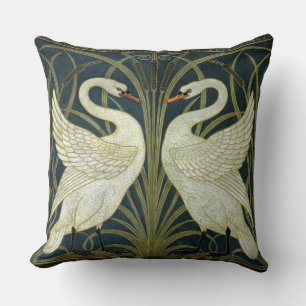 Almofada Walter Crane Swan & Rush e Iris Vitoriano